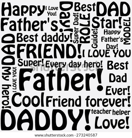 A Tag Cloud With Different Words Refering To Fathers Day A Tag Cloud With Different Words Refering To Fathers Day