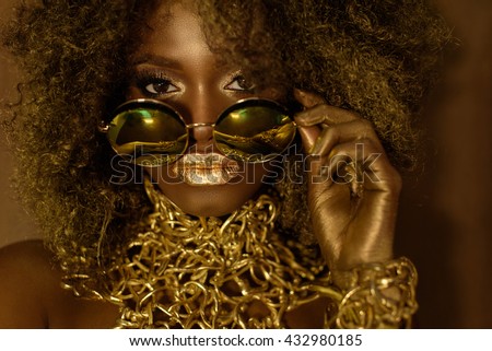 Make Doing Make African Black  Woman Stock Photo 520577974 