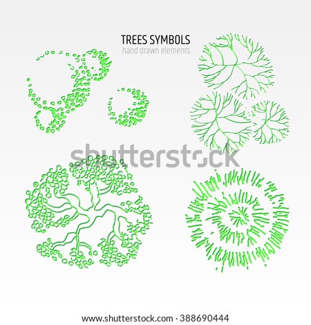 Architecture Drawing Symbols architecture drawing landscape design elements different stock Architecture Drawing Symbols architecture drawing landscape design elements different stock