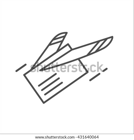 Mail Letter Email Fast Shipping Airmail Stock Vector Mail Letter Email Fast Shipping Airmail Stock Vector