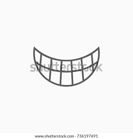 Big Happy Toothy Cartoon Smile Vector Stock Vector 270007463 - Shutterstock