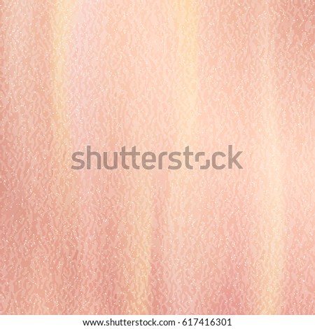 Rose gold texture with glitter and sparks. Vector background.