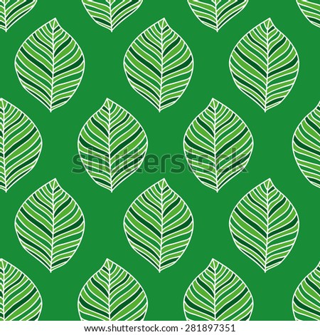 Autumn Beige Seamless Stylized Leaf Pattern Stock Vector 110334002 ...