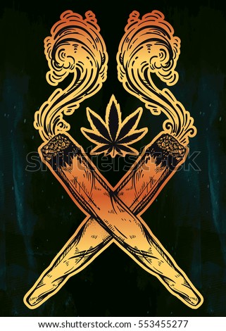 two crossed smoking weed joints spliffs stock vector 553455277 two crossed smoking weed joints spliffs stock vector 553455277