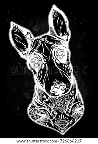 vintage style beautiful gothic bull terrier stock vector 726666217 vintage style beautiful gothic bull terrier stock vector 726666217