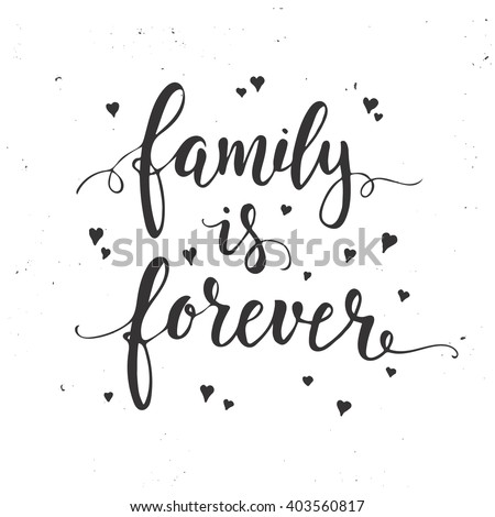 Download Family Forever Inspirational Vector Hand Drawn Stock ...