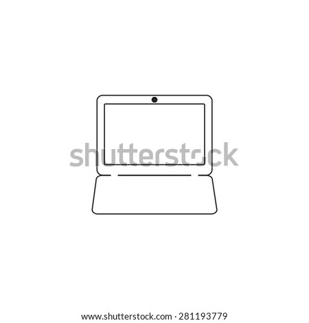 Continuous Line Drawing Laptop Computer Stock Vector 499970800