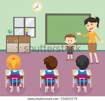 Kids Classroom Stock Vector 108936788 - Shutterstock