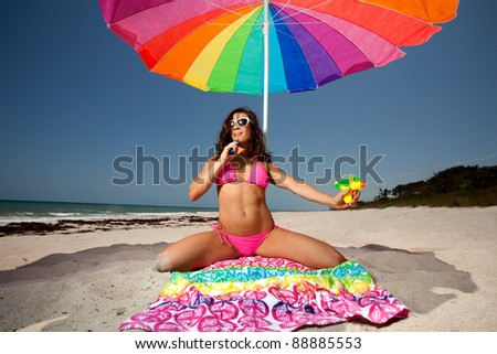 Beach squirt, hot sexy bookworm haley teen