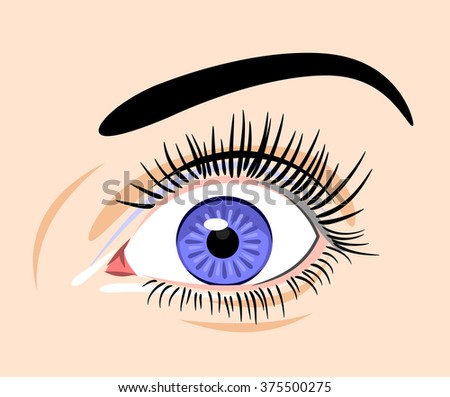 Eye Pattern Eyelash Vector Stock Vector 254367451 - Shutterstock
