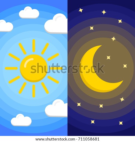 Sun Moon Stock Vector 54707317 - Shutterstock