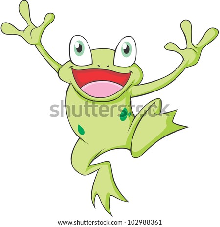 Cute Bullfrog Cartoon Stock Vector 102926153 - Shutterstock