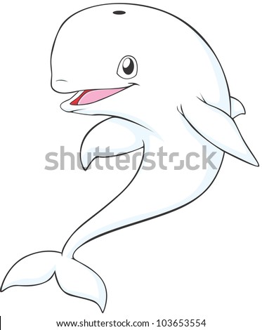 Happy Beluga Whale Cartoon Stock Vector 103653554 - Shutterstock