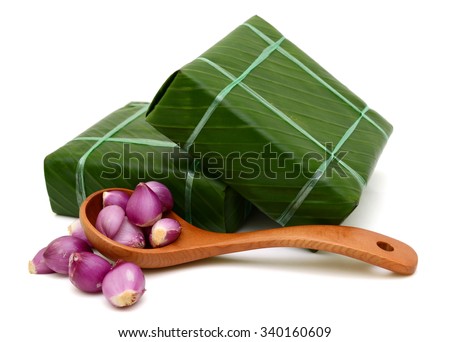 Cooked square glutinous rice cake, Vietnamese new year food