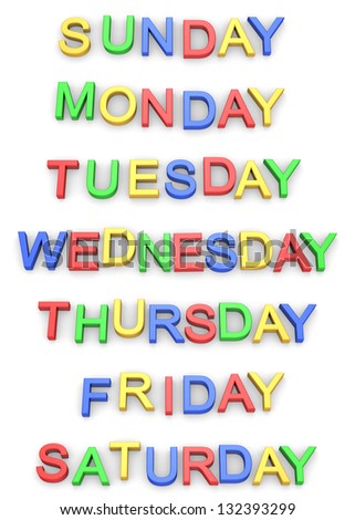 Weekdays - stock photo