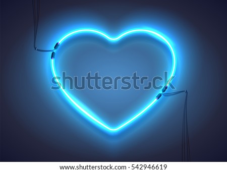 Bright Heart Neon Sign Retro Neon Stock Vector 542946595 - Shutterstock