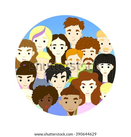 Vector Illustration Multicultural National Children People Stock Vector ...