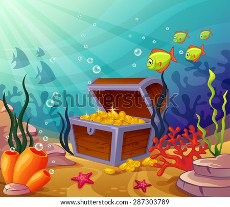 Underwater Landscape Ocean Undersea World Different Stock ...