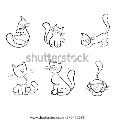 Chinese Zodiac Symbols Ink Line Drawing Stock Vector 345436715 ...