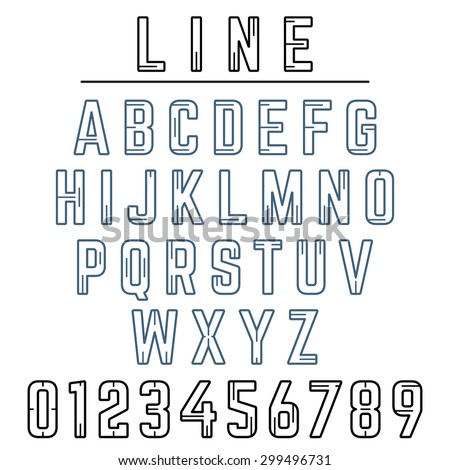 Vector Text Font Letters Numbers Vector Stock Vector 134535782 ...