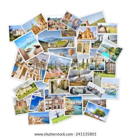 travel collage destinations shutterstock