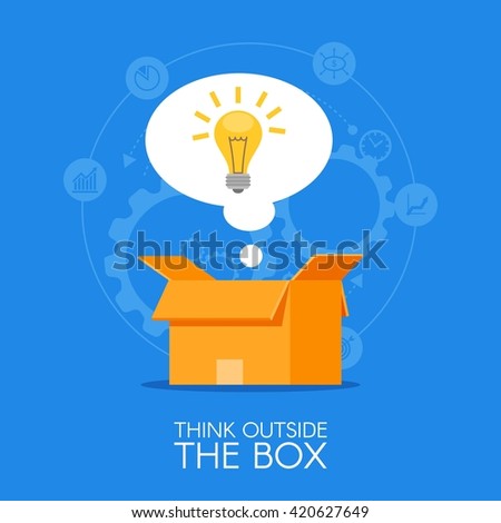 Think Outside Box Stock Vector 534602074 - Shutterstock