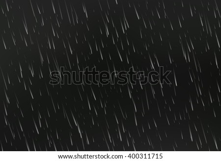 Rain on black. Vector rain texture. Abstract vector background
