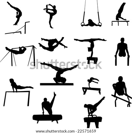 Fitness Equipment Silhouettes Stock Vector 43071247 - Shutterstock