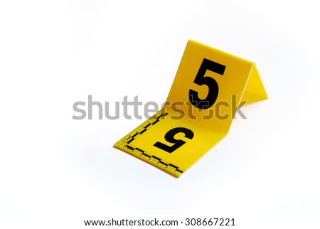 Crime Evidence Markers On Asphalt Stock Photo 309339200 - Shutterstock