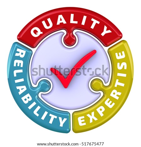 Reliability Quality Expertise Check Mark Form Stock ...