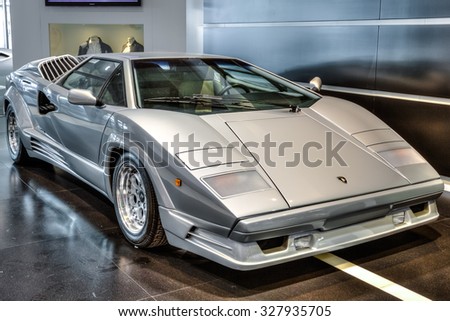 Guglielmo Marconi Airport Bologna Italy August Vintage Luxury Lamborghini Guglielmo Marconi Airport Bologna Italy August Vintage Luxury Lamborghini