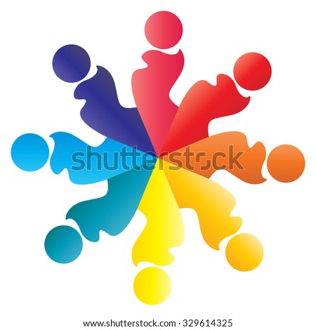 Unity Together Man Women Student Vector Stock Vector 281789849 Shutterstock Unity Logo Communication Logo