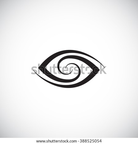 Stylized Eye Symbol Spiral Lines Forming Stock Vector 388525054