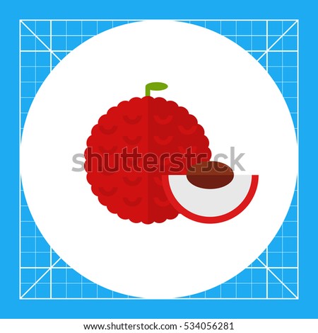 Whole litchi and cut piece