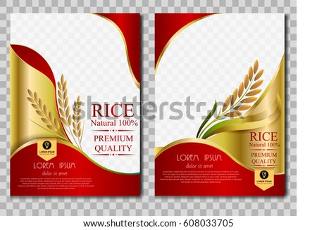 Rice Thailand food Logo Products and Fabric Background Thai Arts, banner and poster template design rice food.