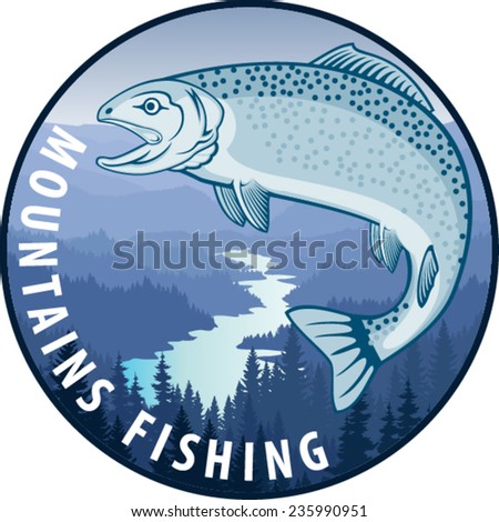 Vector Sign Restaurant Seafood Pink Salmon Stock Vector 423987271 ...