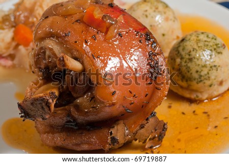 Eisbein Roast Pork Knuckle Bavarian Speciality Stock Photo 69719887 ...