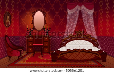 Red Victorian Bedroom victorian bed stock images, royalty-free images & vectors Red Victorian Bedroom victorian bed stock images, royalty-free images & vectors