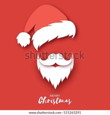 Santa Claus hat and beard