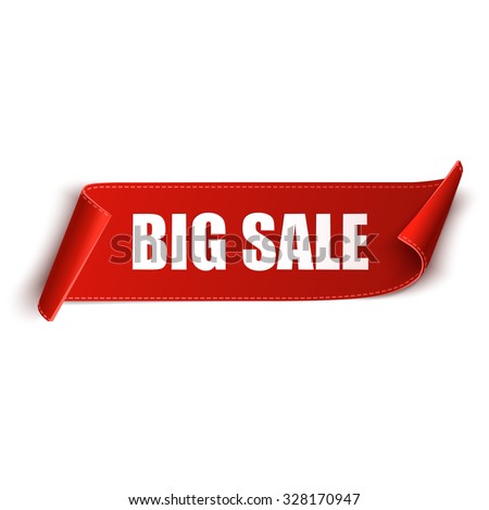  Big Sale Banner Ribbon Vector Illustration Stock Vector 
