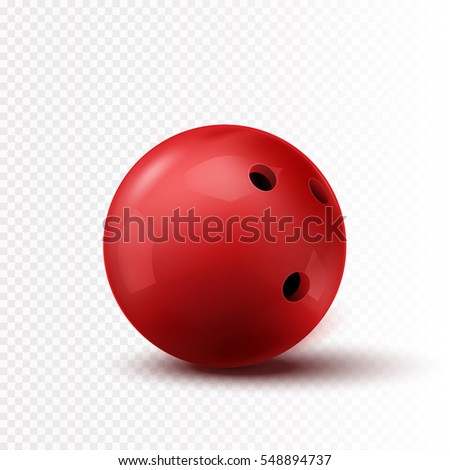 Red Bowling Ball Isolated On Transparent Stock Vector 548894737