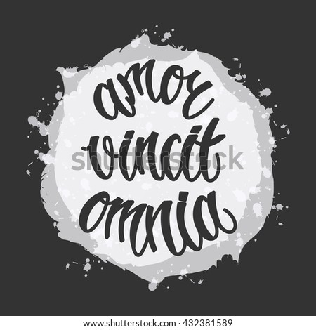 all love conquers calligraphy Images, Royalty Stock Free Love Images All Conquers