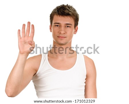 Hand Fingers Four Holding Up Stock Photos, Images, & Pictures ...