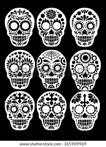 Sugar Skull Group Image Stock Illustration 31978246 - Shutterstock