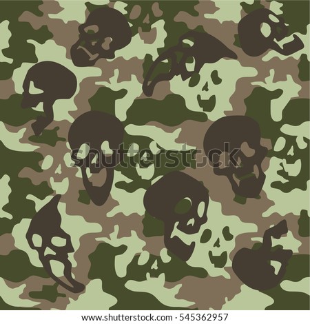 Skull Camouflage Texture Woodland Stock Vector 545362957 - Shutterstock