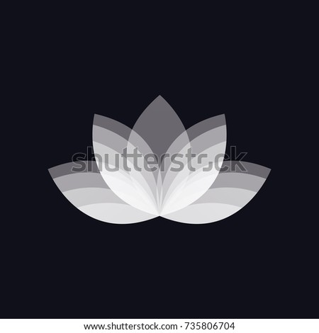 White lotus flower logo White lotus flower logo