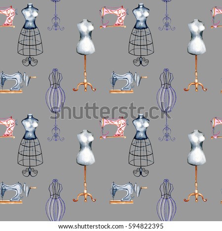 Sewing Machine Sillhouette Eps10 Stock Vector 123531793 - Shutterstock