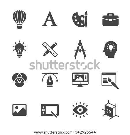 Art Drawing Web Graphic Design Icons Stock Vector ...