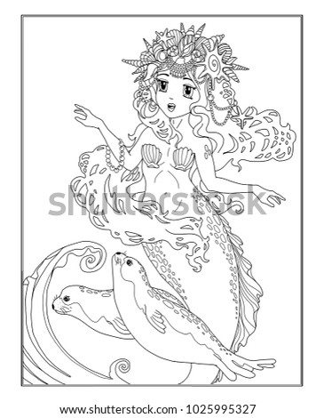 Coloring Page The Mermaid