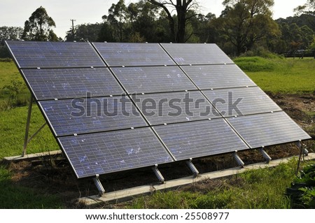 Row Solar Panels Beside Garden Hedge Stock Photo 59920402 - Shutterstock